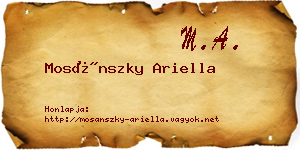 Mosánszky Ariella névjegykártya